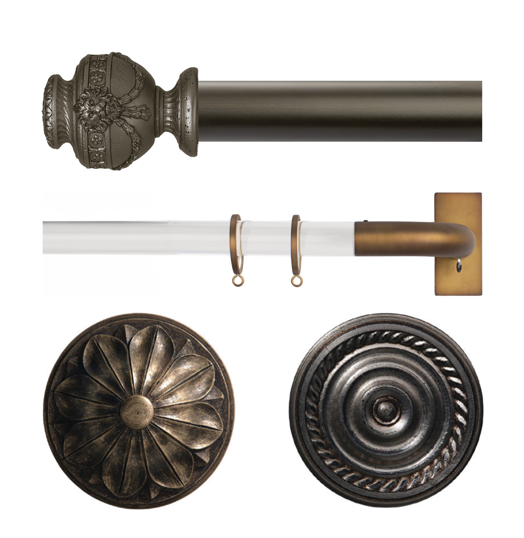 Bronze Curtain Pole | Antique Bronze | Byron and Byron